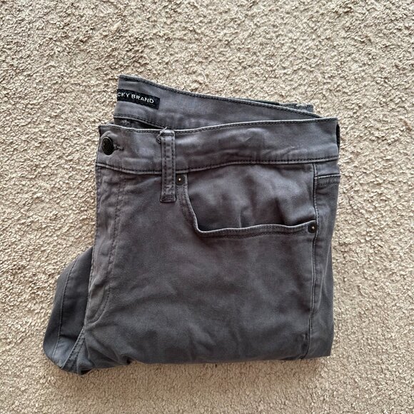 Lucky Brand Jeans Mens 34x32 Straight Leg Grey Denim Mid Rise Pockets - Picture 13 of 13